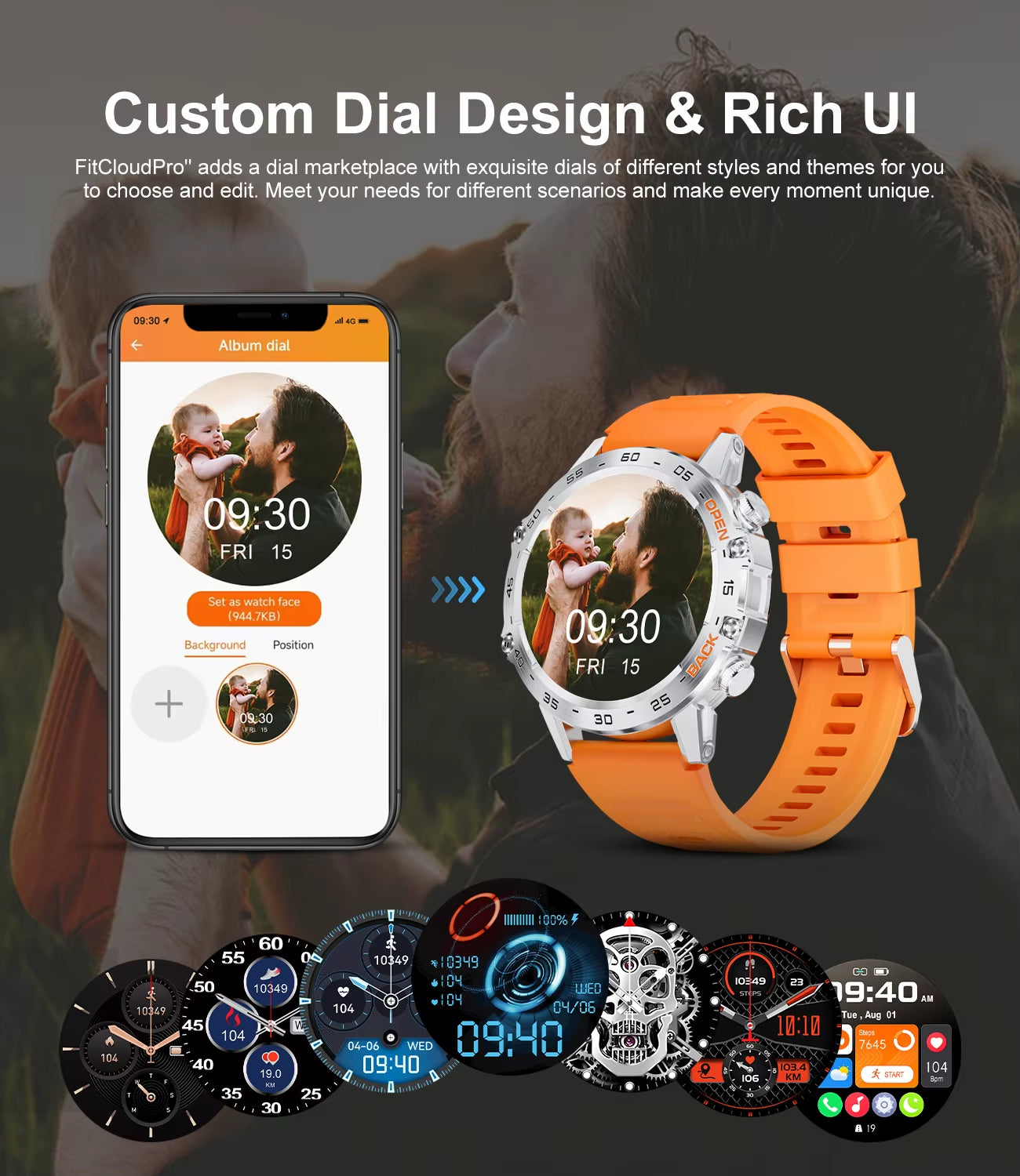 LIGE New1.39 "Bluetooth Chiamata Astuto Della Vigilanza Degli Uomini Di Sport All'Aria Aperta Fitness Monitoraggio Della Frequenza Cardiaca Salute Smartwatch per Il Telefono Android IOS