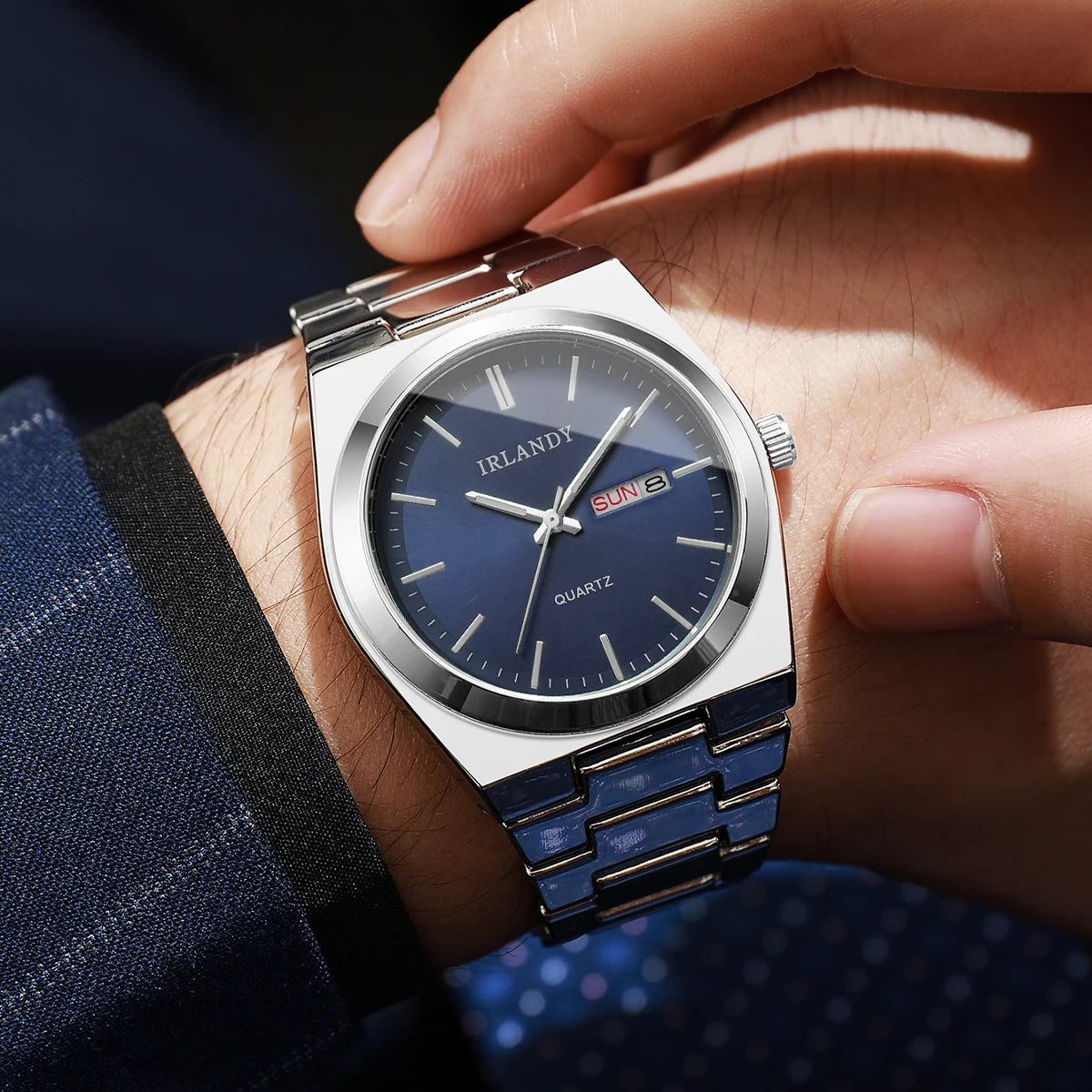 Orologi Da Uomo D'Affari Di Lusso Orologi Da Polso Al Quarzo Con Calendario per Uomo Orologio Reloj Hombre (Senza Scatola)