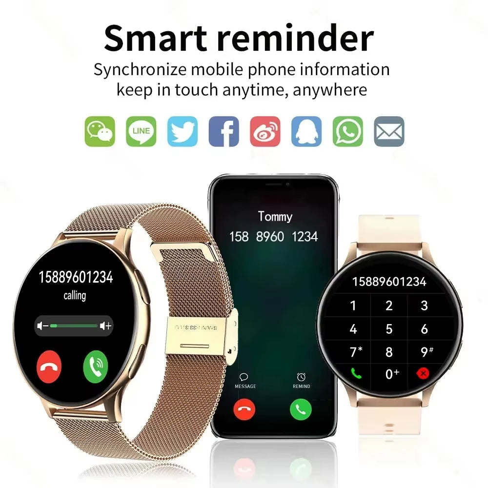 LIGE Nuovo Smart Watch 2025 Ricarica Wireless Smartwatch Chiamate Bluetooth Orologi Uomo Donna Bracciale Fitness Orologio Personalizzato Face + Box