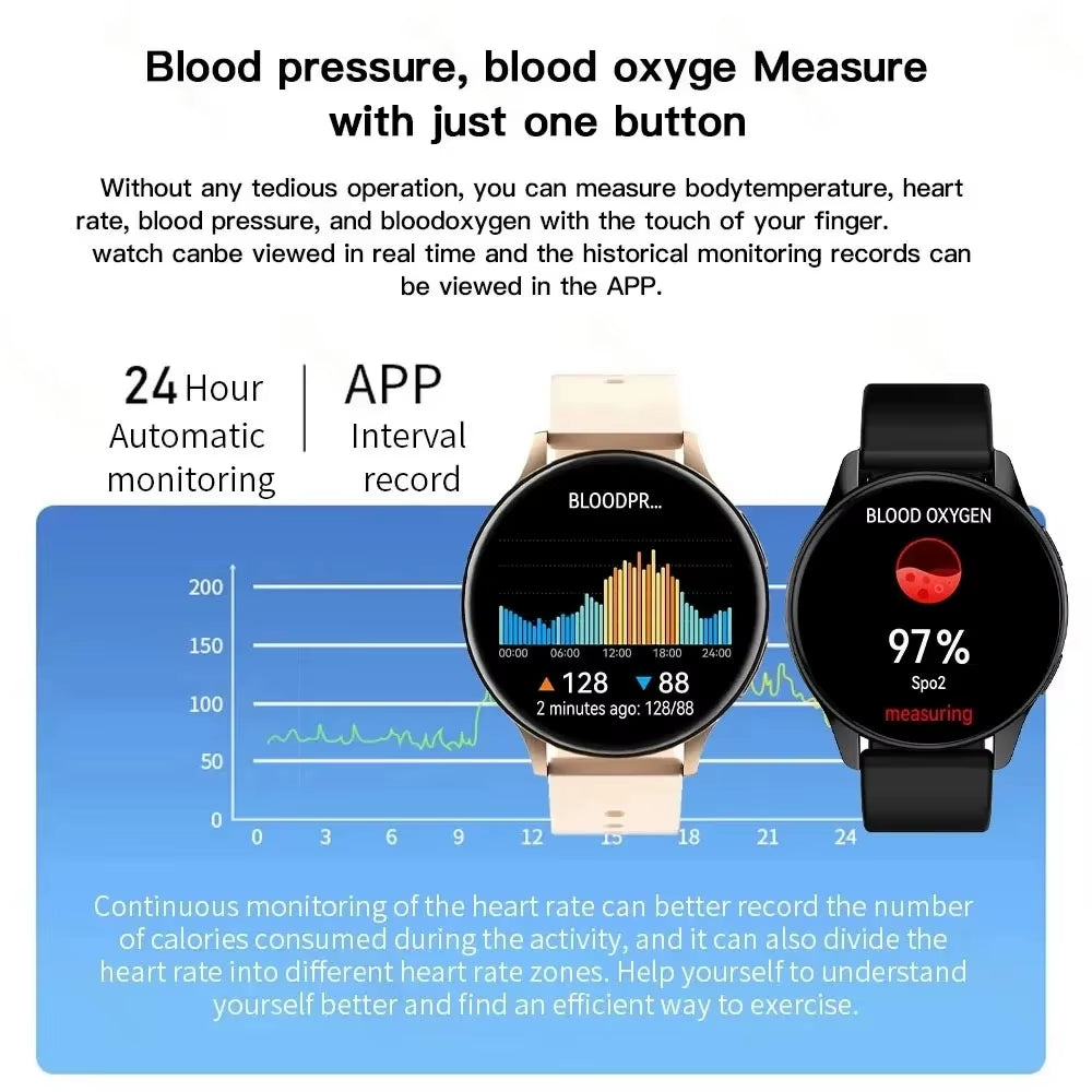 LIGE Nuovo Smart Watch 2025 Ricarica Wireless Smartwatch Chiamate Bluetooth Orologi Uomo Donna Bracciale Fitness Orologio Personalizzato Face + Box