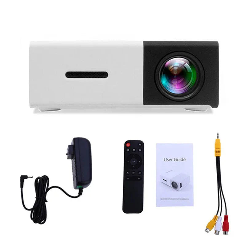 Mini Projector – 1080P Full HD Support, Portable LED Projector, 4K Video Playback, Multiple Connectivity