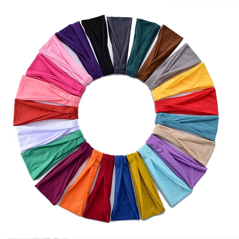 Fascia per Capelli Da Donna Turbante Fasce Elastiche per Capelli Tinta Unita Fascia per Capelli Yoga Trucco Di Moda Cerchietto per Capelli Vintag Copricapo Accessori per Capelli