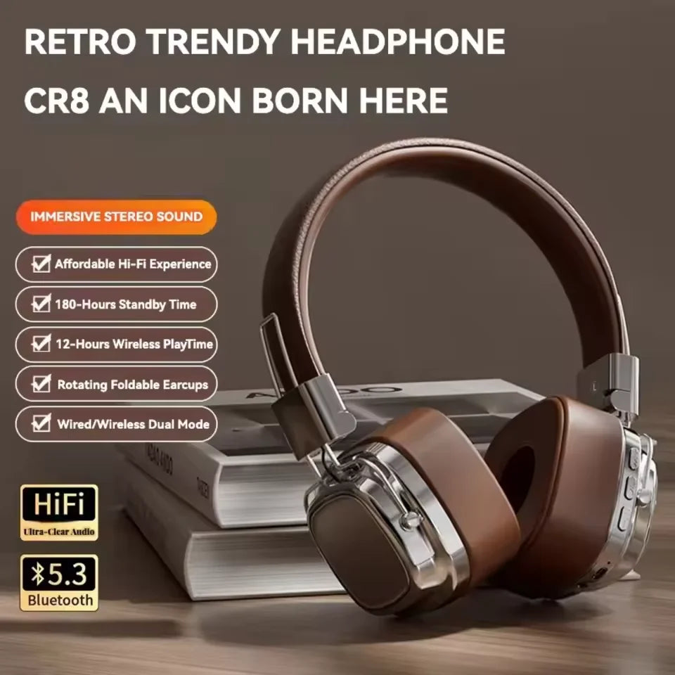 Headset Gamer Choice Retro over Ear Headphones DJ Stereo Sounds Bluetooth