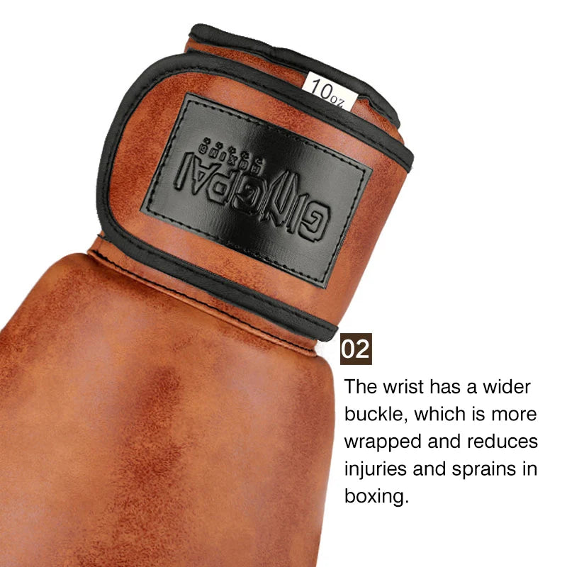 Colore Retrò per Adulti Bambini Donne/Uomini Guantoni Da Boxe Cuoio Pu MMA Muay Thai Boxe De Luva Guanti Sanda GYM Equipment 6 8 10 12OZ Boks