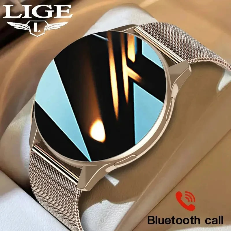 LIGE Nuovo Smart Watch 2025 Ricarica Wireless Smartwatch Chiamate Bluetooth Orologi Uomo Donna Bracciale Fitness Orologio Personalizzato Face + Box