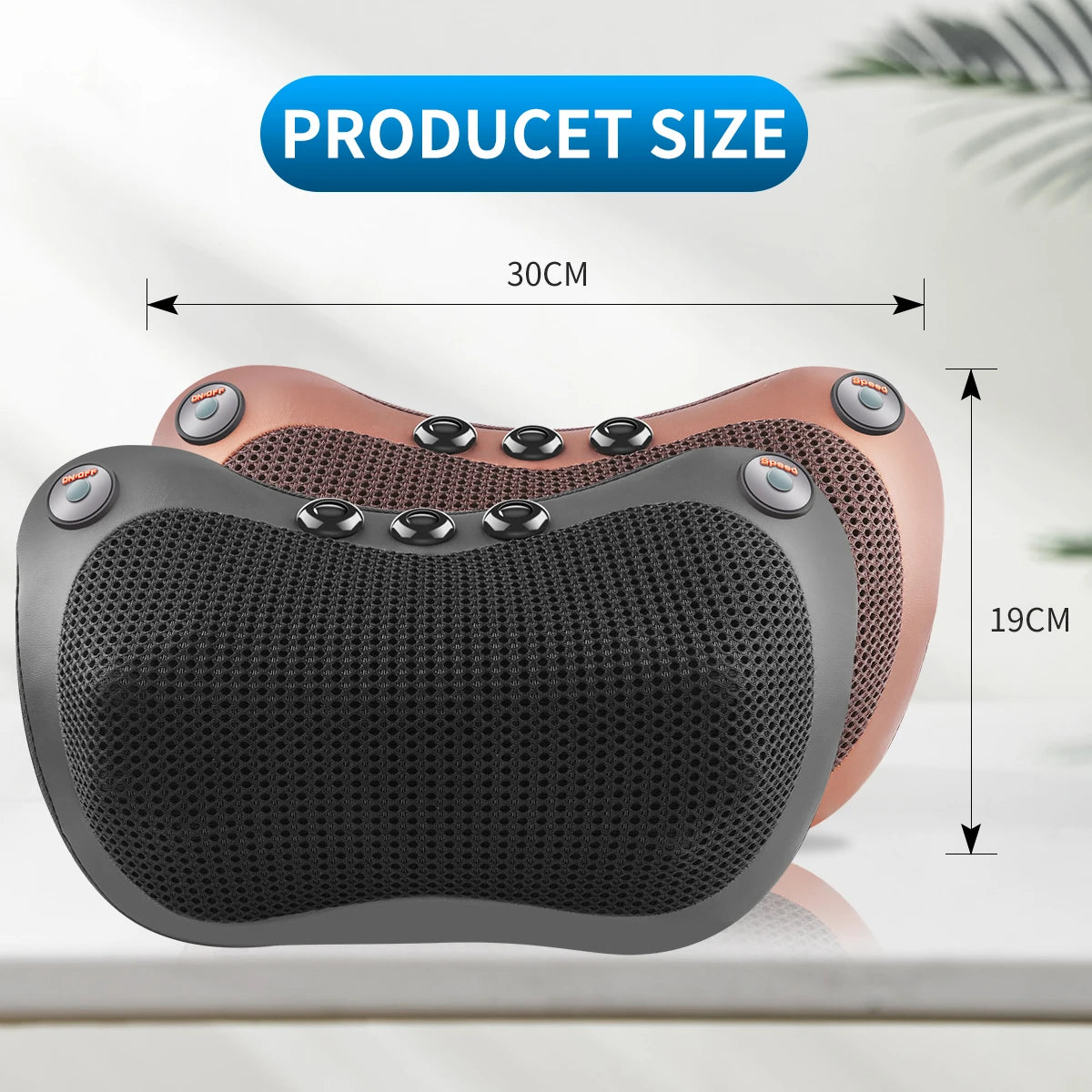 Massage Pillow for Back, Neck and Shoulders Electric Roller Massager