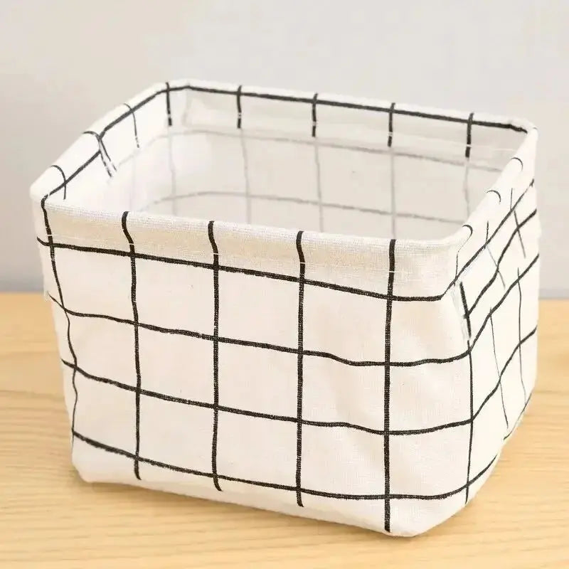 1pc tessuto di cotone e lino impermeabile articoli vari da tavolo cestino scatola di immagazzinaggio giocattolo cosmetico organizzatore biancheria intima calzini vestiti storagebag