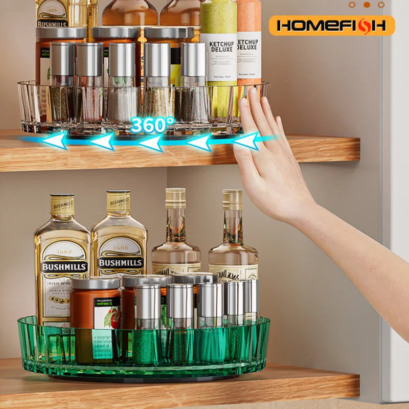 Portaspezie Rotante 360° — Organizer Cucina e Bagno