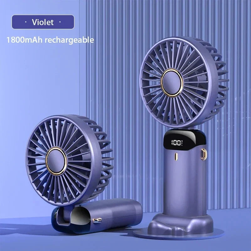 Ventilatore da Collo Portatile USB — 5 Velocità 1800mAh
