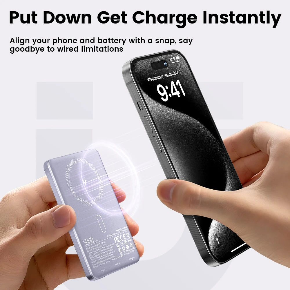 Power Bank Magnetico 5000mAh 15W — MagSafe per iPhone