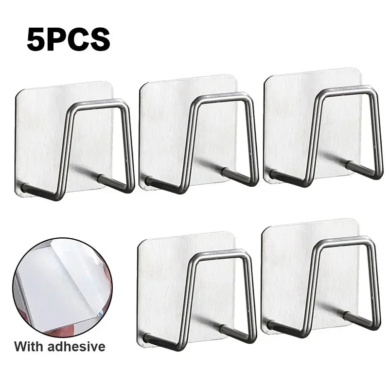 Porta Spugne Inox Autoadesivo — Cucina Senza Foratura
