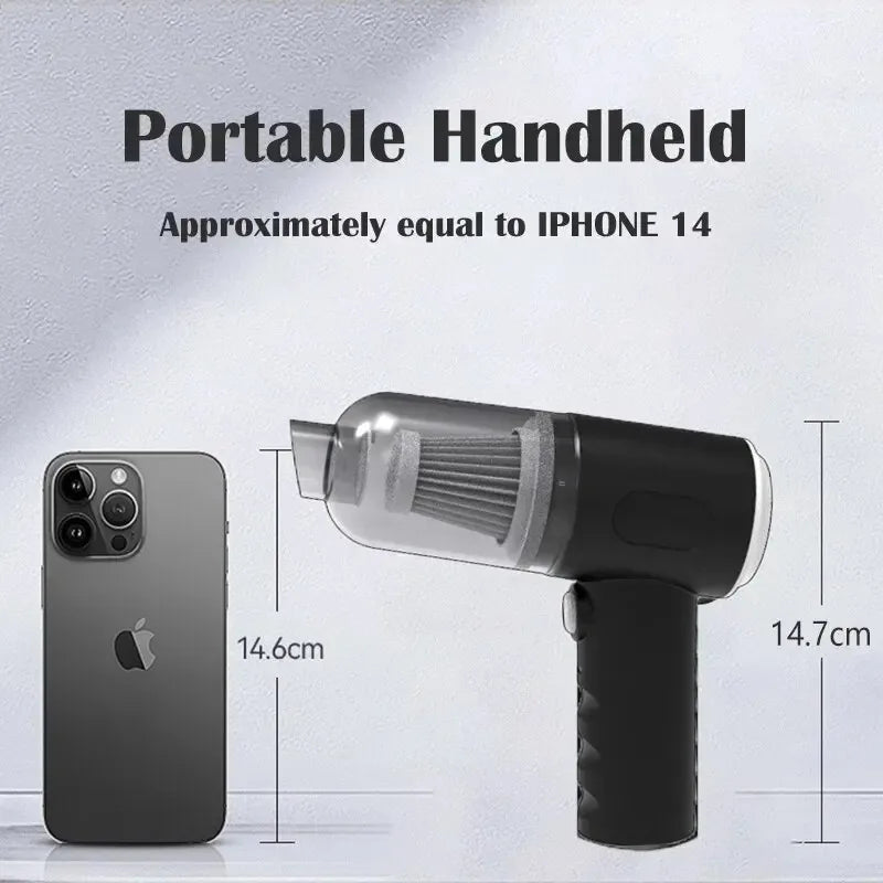Mini Aspirapolvere 9000Pa USB — Umido e Secco Auto e Casa