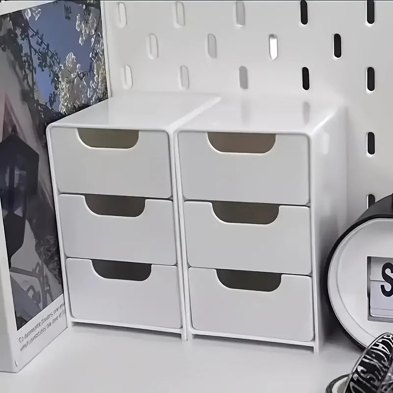 Organizer Scrivania 3 Livelli con Cassetti — Cosmetici e Ufficio