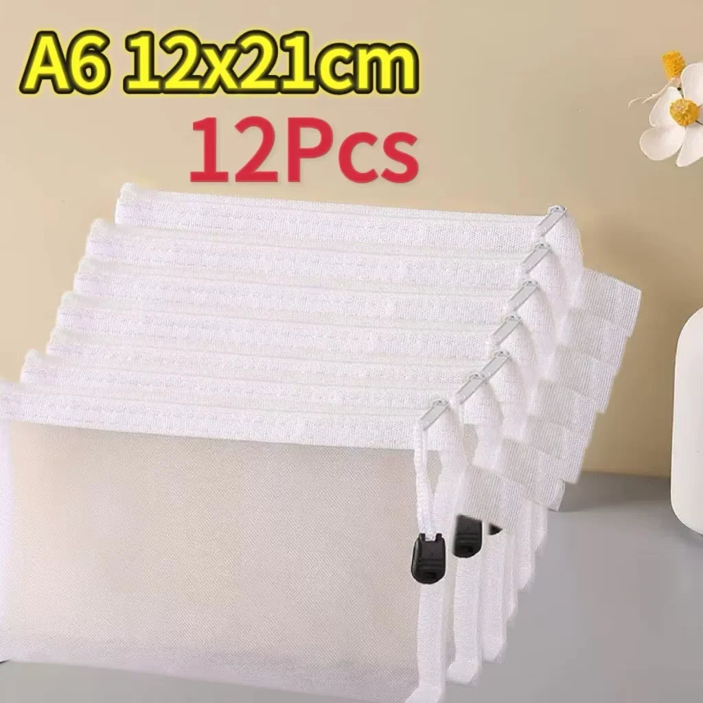 Nuova Borsa Portaoggetti per Puzzle, Sacchetti Trasparenti in Rete con Cerniera per Blocchi da Costruzione e Piccoli Giocattoli per Bambini