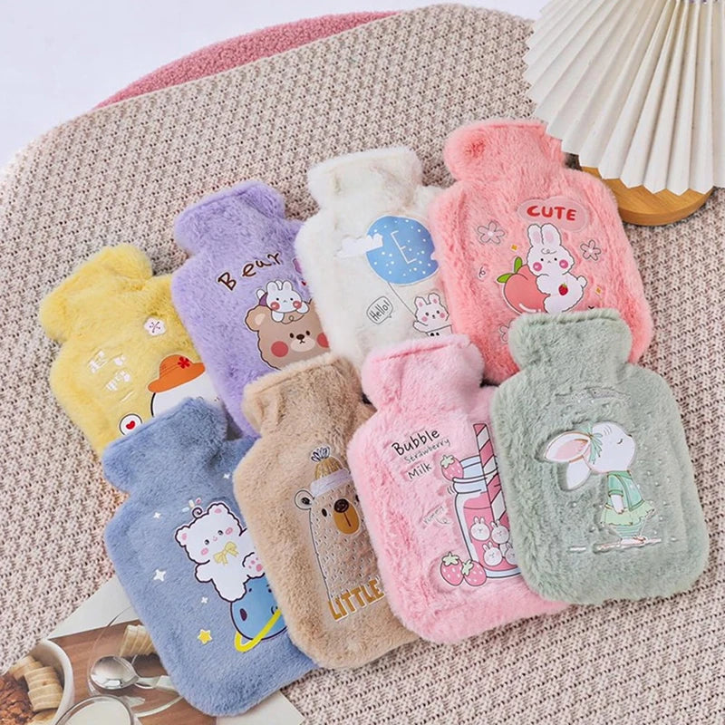 Borsa Acqua Calda Peluche — Coniglio e Orso Scaldamani