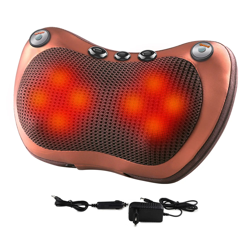 Massage Pillow for Back, Neck and Shoulders Electric Roller Massager