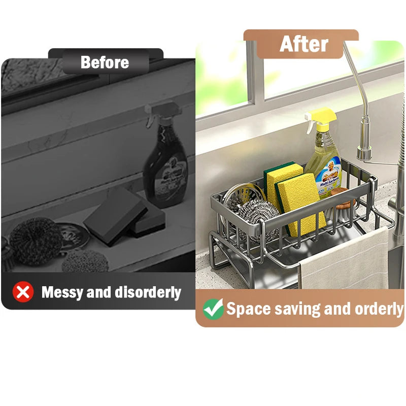 Organizer Lavello Inox — Porta Spugne e Detersivi