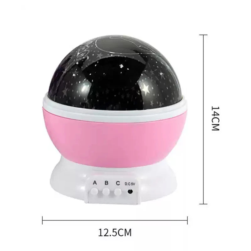 Lampada da notte Proiettore Cielo stellato Proiettore di luce notturna Lampada per bambini Decor Rotante Stellato Asilo nido Luna Galassia Proiettore Lampada da tavolo