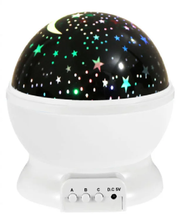 Lampada da notte Proiettore Cielo stellato Proiettore di luce notturna Lampada per bambini Decor Rotante Stellato Asilo nido Luna Galassia Proiettore Lampada da tavolo