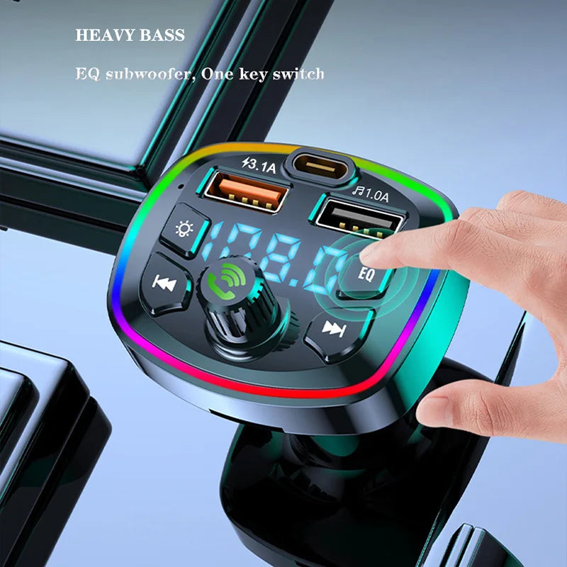 Trasmettitore FM Bluetooth 5.0 Auto — Vivavoce e Carica Rapida