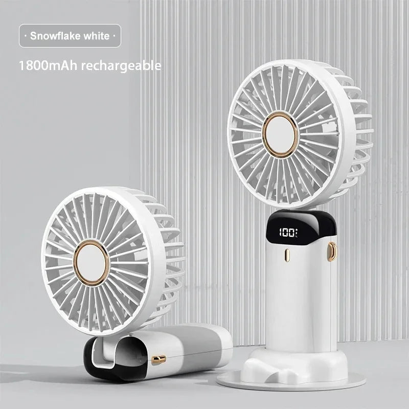 Ventilatore da Collo Portatile USB — 5 Velocità 1800mAh