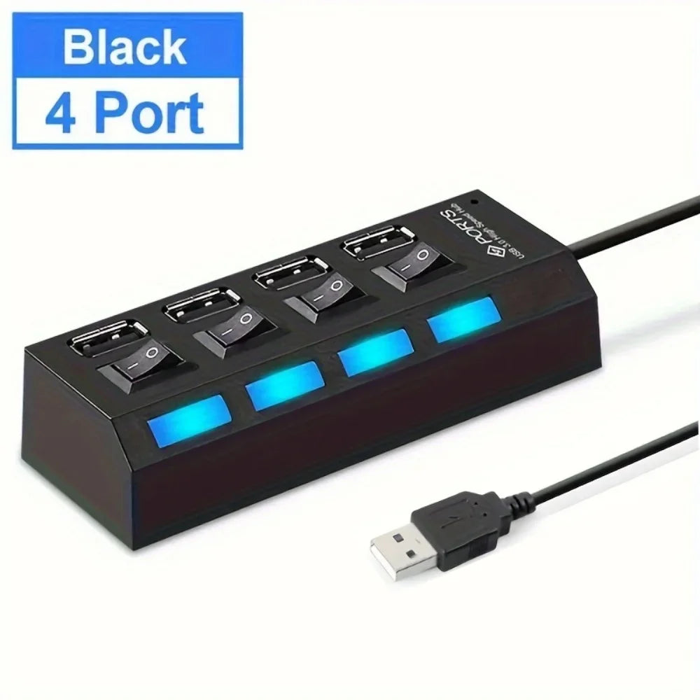 Hub USB 3.0 con 4/7 Porte LED — 5Gbps Interruttore Individuale