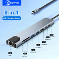 Hub USB-C 8 in 1 — HDMI 4K, RJ45, SD/TF e PD