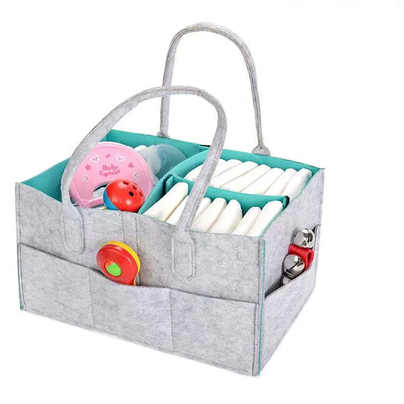 Borsa portaoggetti per pannolini in feltro per bambini Pannolini per giocattoli vari per bambini Borsa per pannolini in feltro di grande capacità