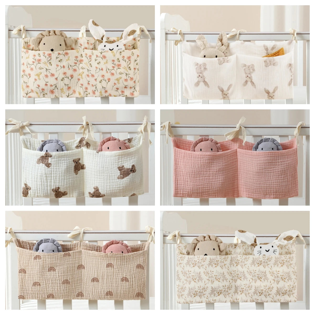 Organizzatore per oggetti per bambini Borsa per culla per bambini Borsa da letto multifunzionale per neonato per biancheria da letto per bambini Borsa per pannolini Organizzatore per passeggino