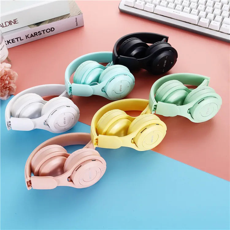 Y08 Cuffia Bluetooth Senza Fili Cuffie Macaron Cuffie Da Gioco Con Fascia Stereo Con Microfono Gamer Girl Gift per Tablet Mobile