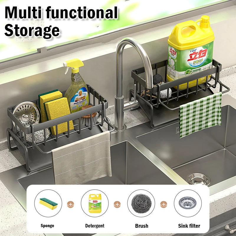 Organizer Lavello Inox — Porta Spugne e Detersivi