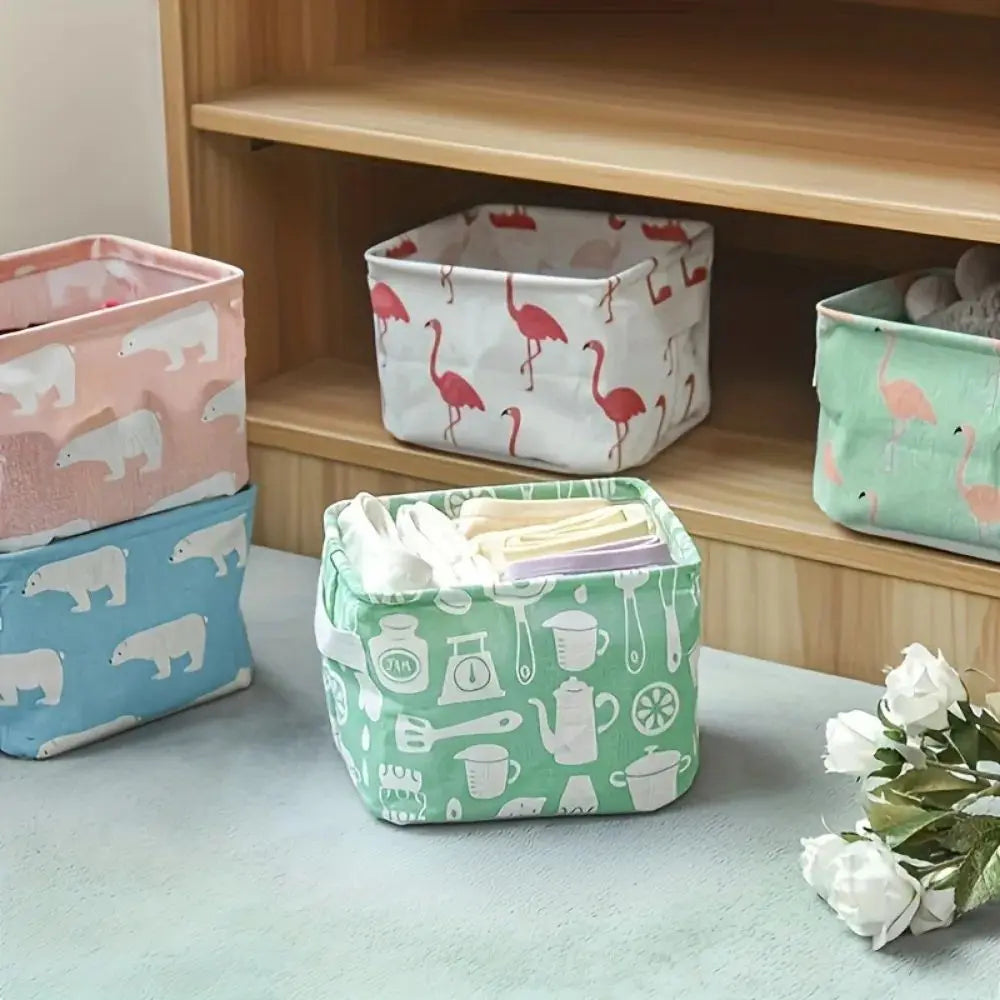 1pc tessuto di cotone e lino impermeabile articoli vari da tavolo cestino scatola di immagazzinaggio giocattolo cosmetico organizzatore biancheria intima calzini vestiti storagebag