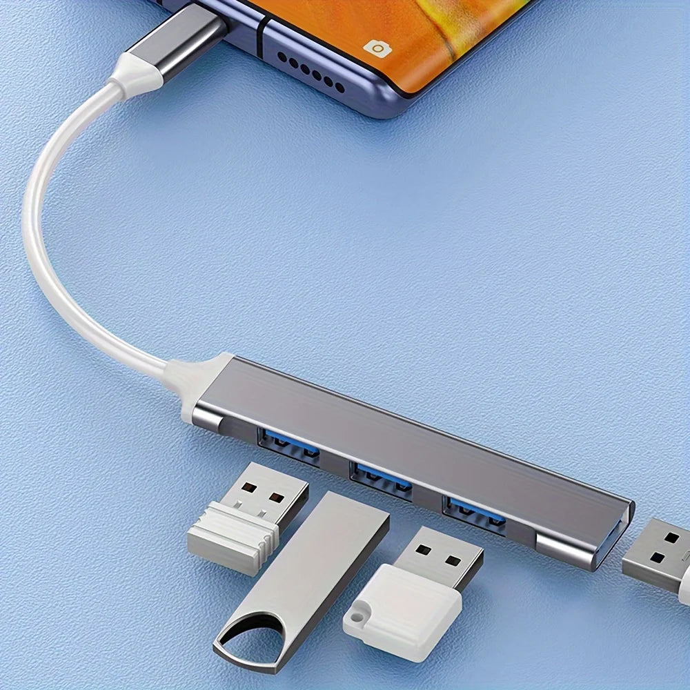 Hub USB-C 4 Porte OTG — Per MacBook, Xiaomi e Laptop