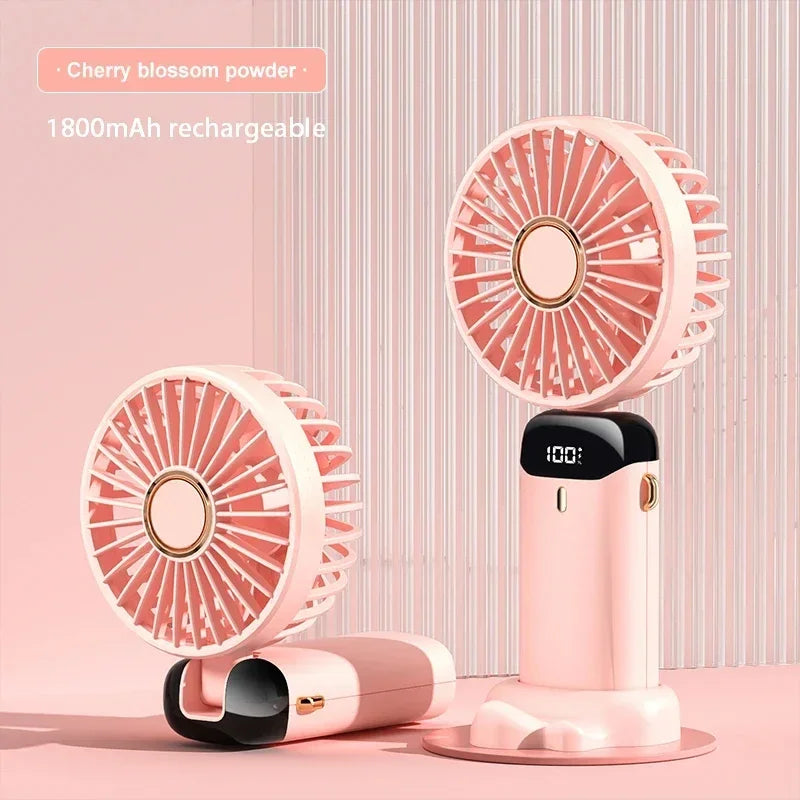 Ventilatore da Collo Portatile USB — 5 Velocità 1800mAh