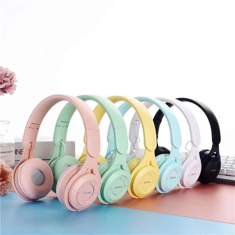 Y08 Cuffia Bluetooth Senza Fili Cuffie Macaron Cuffie Da Gioco Con Fascia Stereo Con Microfono Gamer Girl Gift per Tablet Mobile