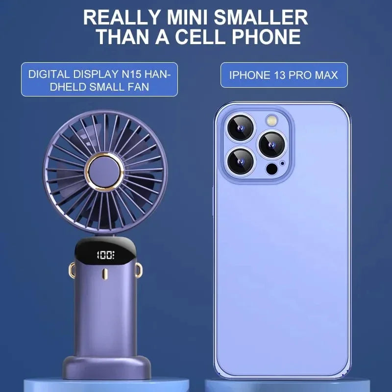 Ventilatore da Collo Portatile USB — 5 Velocità 1800mAh