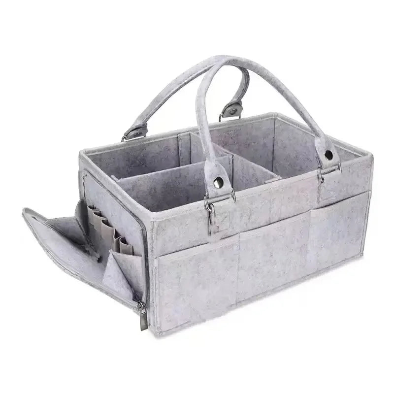 Borsa portaoggetti per pannolini in feltro per bambini Pannolini per giocattoli vari per bambini Borsa per pannolini in feltro di grande capacità