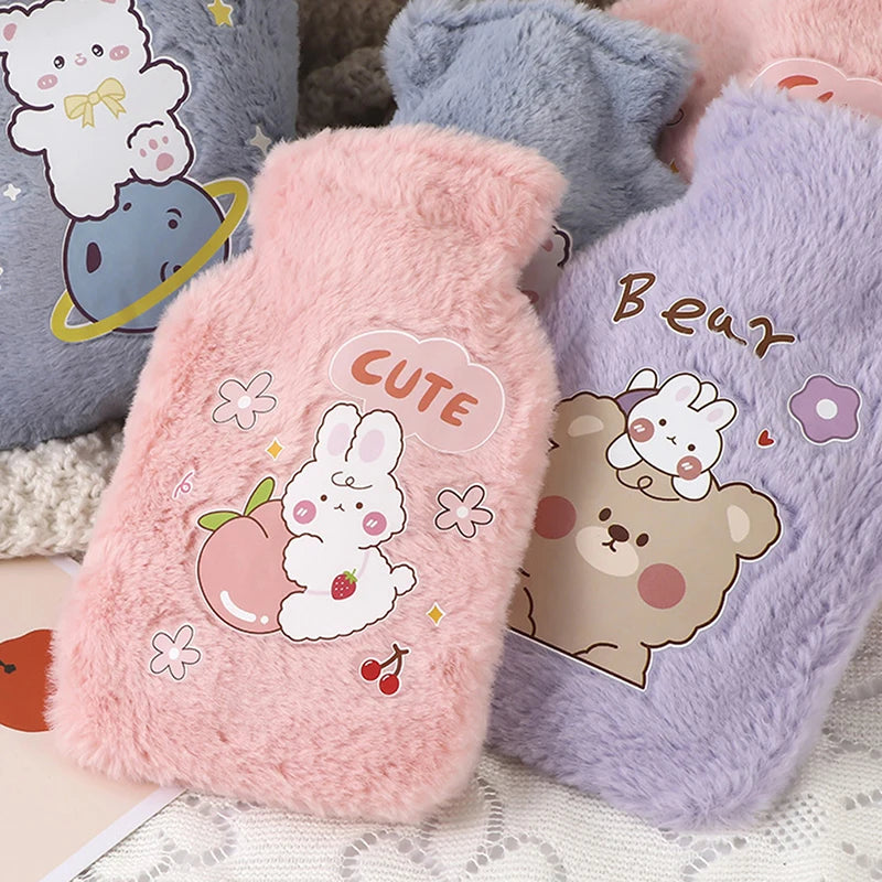 Borsa Acqua Calda Peluche — Coniglio e Orso Scaldamani