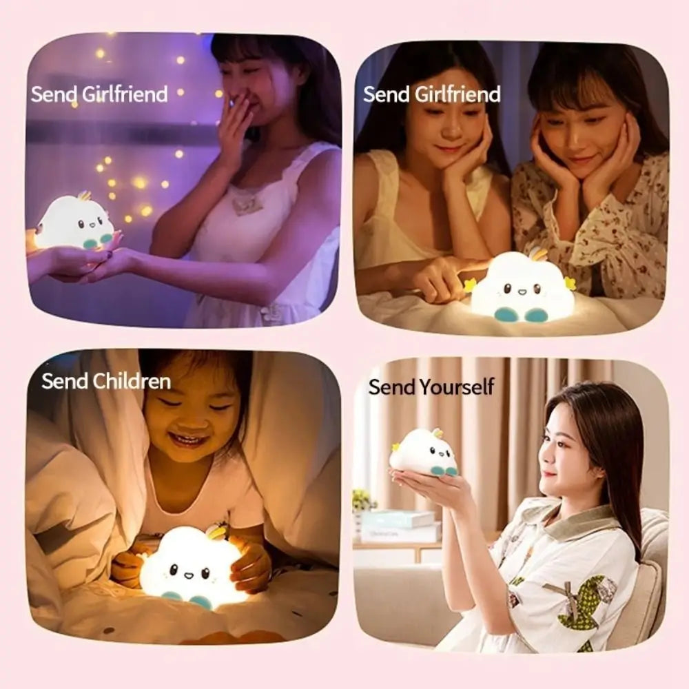 Cute Cloud Night Light decorazione della casa Cartoon Creative Table Lamp Mini lampada da comodino portatile bambini Baby