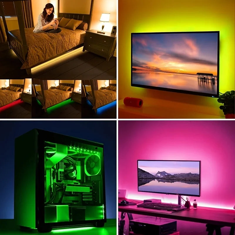 Striscia LED RGB 5M USB — 16 Milioni di Colori per TV e Gaming