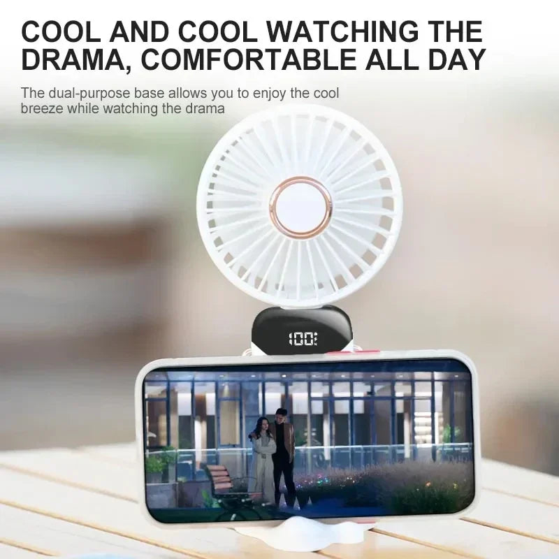 Ventilatore da Collo Portatile USB — 5 Velocità 1800mAh