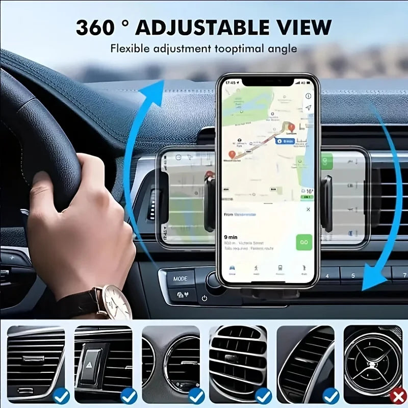 Supporto Telefono Auto Bocchetta Aria — Universale 360°