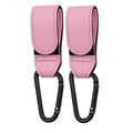 Ganci per carrello in pelle da 2 pezzi Gancio per passeggino PU Gancio per carrozzina regolabile Organizzatore Borsa per pannolini Gancio Accessori da viaggio per bambini