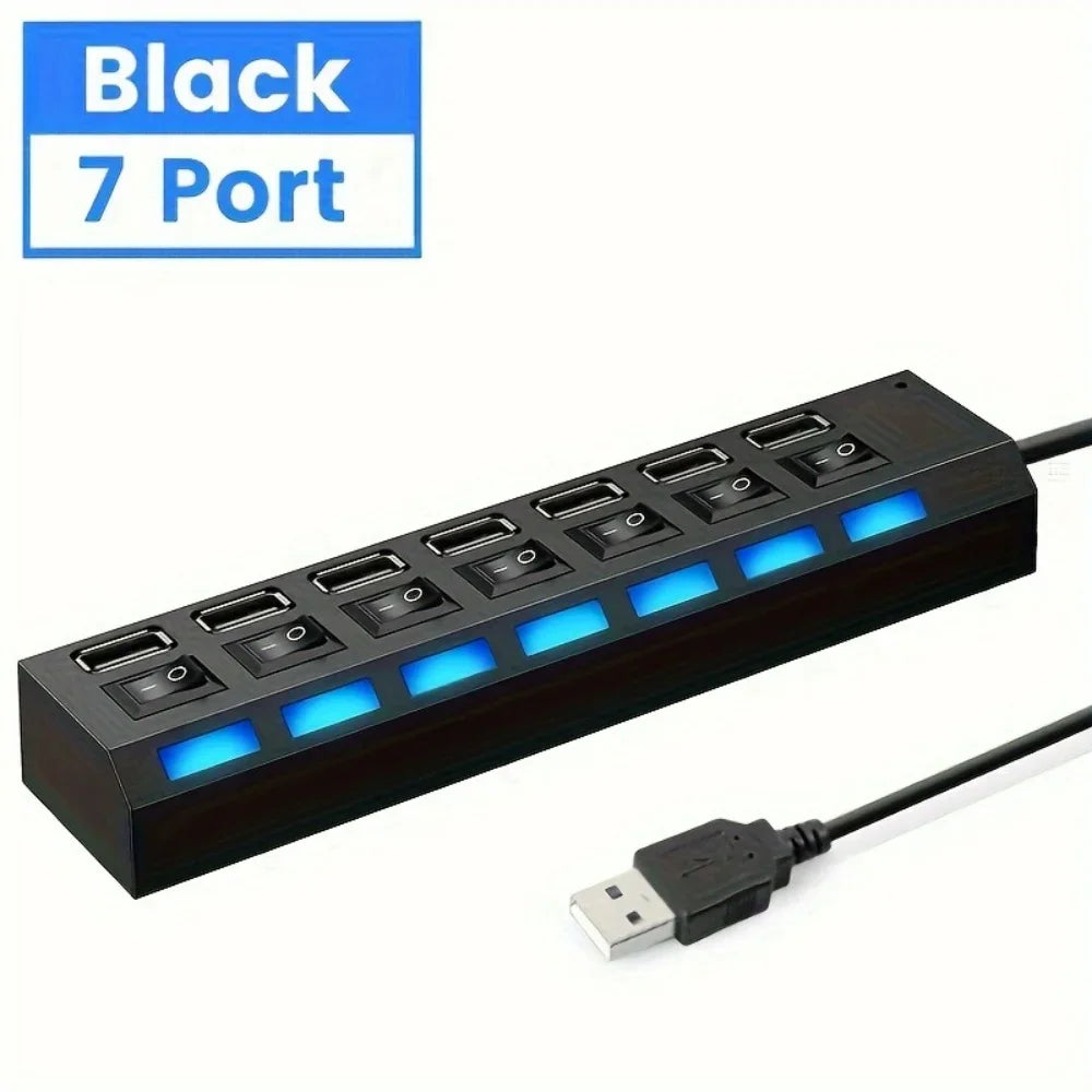 Hub USB 3.0 con 4/7 Porte LED — 5Gbps Interruttore Individuale