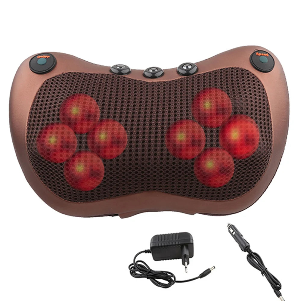 Massage Pillow for Back, Neck and Shoulders Electric Roller Massager