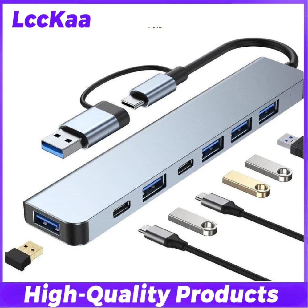 Hub USB-C 7/8 in 1 — Adattatore Multiporta per Tablet