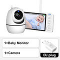 Baby monitor video da 5 pollici con telecamera PTZ Zoom Babyphone Cam Protezione di sicurezza Telecamere di sorveglianza Sensore di temperatura Ninna nanna