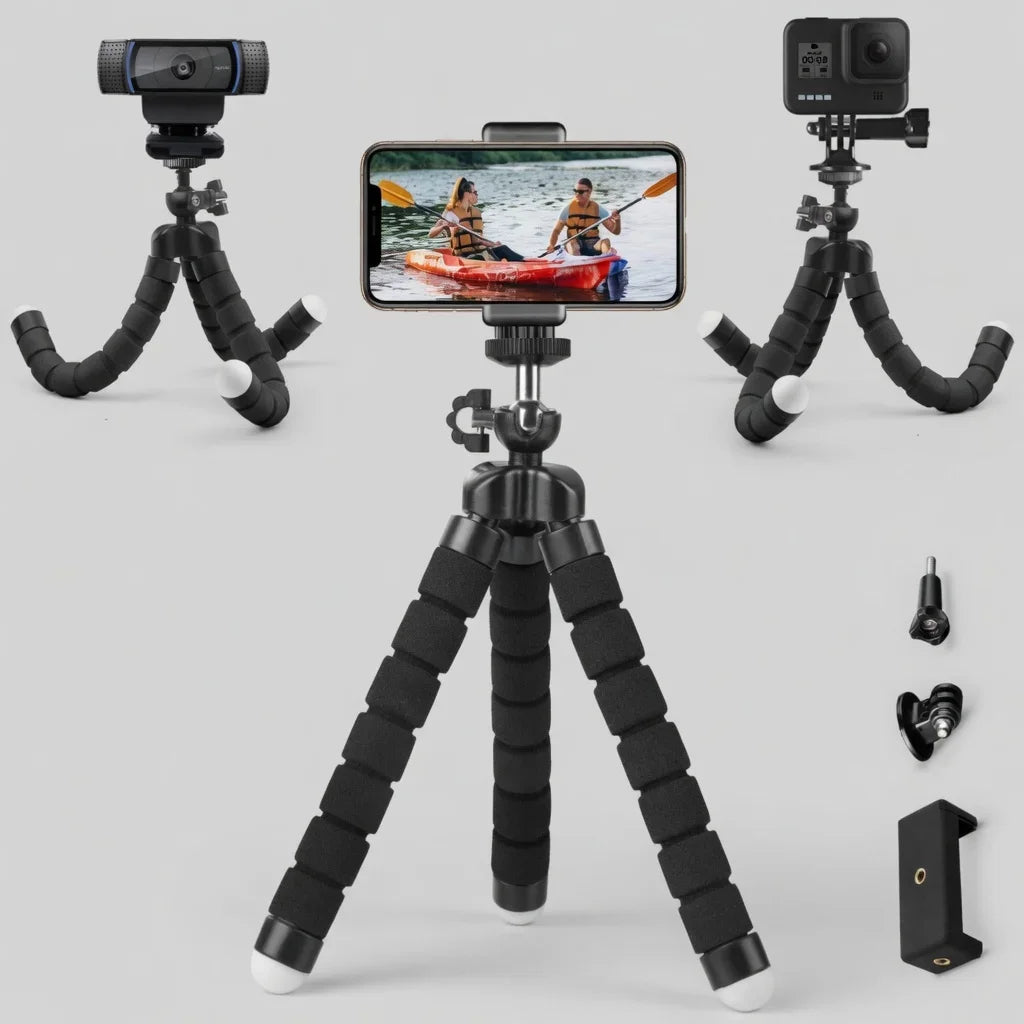 Mini Treppiede Polpo Universale — Flessibile per Foto e Video
