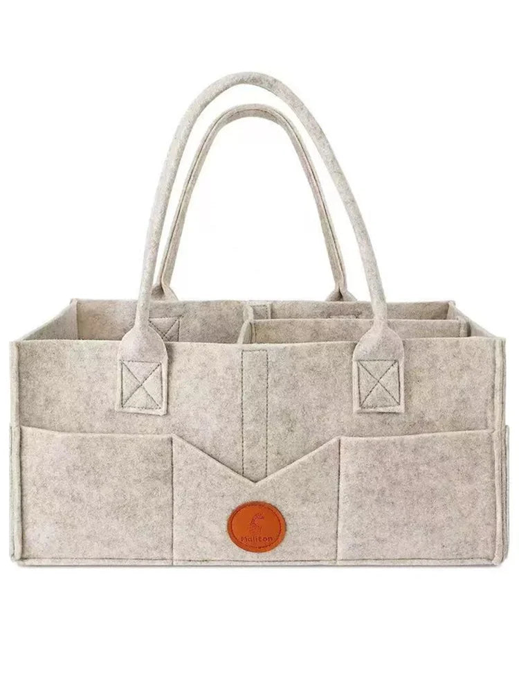 Borsa portaoggetti per pannolini in feltro per bambini Pannolini per giocattoli vari per bambini Borsa per pannolini in feltro di grande capacità