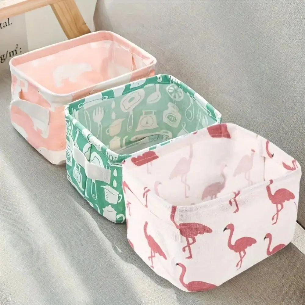 1pc tessuto di cotone e lino impermeabile articoli vari da tavolo cestino scatola di immagazzinaggio giocattolo cosmetico organizzatore biancheria intima calzini vestiti storagebag
